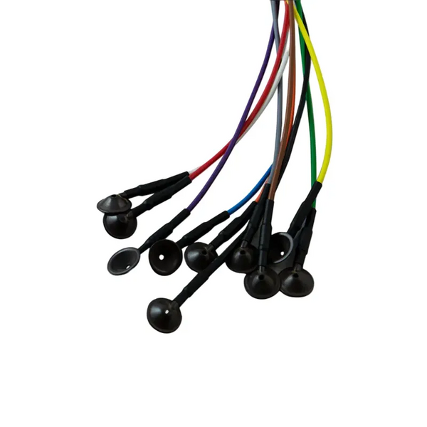 Elettrodi a coppa CNSAC in argento/cloruro d'argento (Ag/AgCl), cavo da 150 cm, 10 pezzi